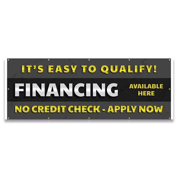 Signmission Financing Available Here No Credit Check Apply Now Banner Concession Stand Food Truck Single Sided B-120-30058 - main